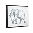 thumbnail image 5 of Stupell Industries Elephant Walking Casual Watercolor Sketch Style Painting Jet Black Floating Framed Canvas Print Wall Art, Design by Kendra Shedenhelm, 5 of 5