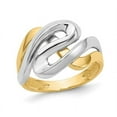 thumbnail image 1 of 14K Yellow and White Gold Polished Twisted Swirl Ring, 1 of 5