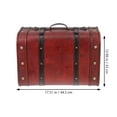 thumbnail image 3 of Weiweiguan 1Pc Wooden Suitcase Packing Storage Box Storage Container Wooden Storage Case, 3 of 7