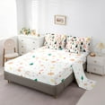 thumbnail image 6 of Homewish Boho Cartoon Xmas Tree 7pcs Bedding Comforter Set,Colorful Christmas Snowflake Queen Bedding Sets,Abstract Snwoflake Queen Sheet Sets For Girl Boy,Luxury Bedroom Decor Reversible, 6 of 9