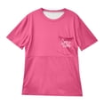 thumbnail image 4 of Gelikeya Women's Oversize Nursing Breastfeeding Shirts Hidden Zipper Short Sleeve Loose Fit Maternity Tops Casual Clothing Hot Pink, Size M, 4 of 4