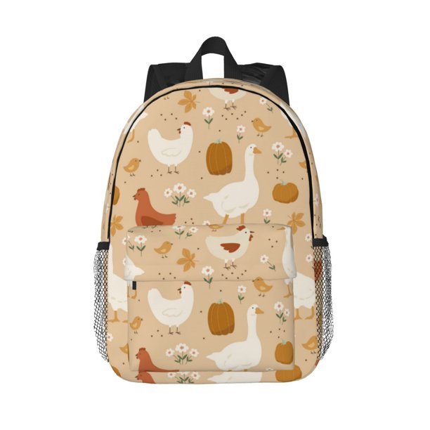 Easygdp Autumn and Thanksgiving Mochila Ligera de 15 Pulgadas para Estudiantes, Mochila Cómoda para la Escuela y Viajes, Correas Ajustables