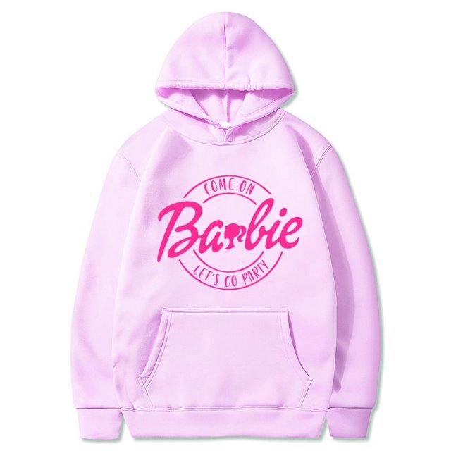 Barbie Let S Go Printed Pattern Ebay Plus Fleece Sweatshirt Hoodie