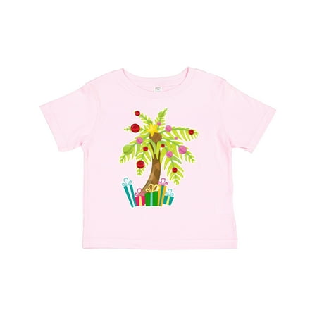 

Inktastic Christmas Palm Tree with Presents Gift Toddler Boy or Toddler Girl T-Shirt