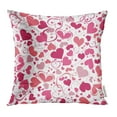 thumbnail image 1 of RYLABLUE Pink Love Hearts Red Valentine Whimsical Throw Pillowcase Cushion Case Cover, 1 of 1