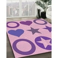 thumbnail image 2 of Ahgly Company Indoor Square Patterned Pastel Purple Pink Area Rugs, 5' Square, 2 of 6