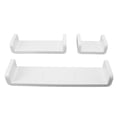 thumbnail image 3 of Wall Mounted Floating Shelves Set Of 3, Modern Display Hanging Shelves, White Shelves With  Brackets, Display Ledge, Storage Shelves For Room, Kitchen, Office, Home Decor, 3 of 8