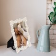 thumbnail image 3 of White Glass Photo Frame Set for Decor with Crystal Pearl European Style 1 Piece, 3 of 8