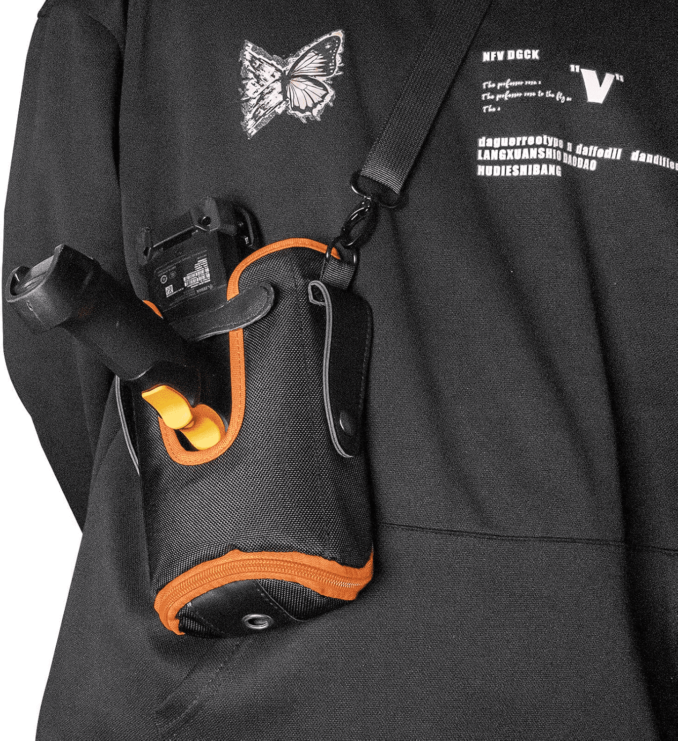 Shoulder Belt Carrying Case Holster for Symbol MC9000 MC9060 MC9090 MC9100, MC9190 MC9200 MC92N0 Handheld Android PDA Phone Barcode Scanner,Orange(SG-MC9121112-01R)