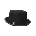 thumbnail image 3 of Sombrero de copa negro Yinane Estilo vintage para adultos, 3 of 8