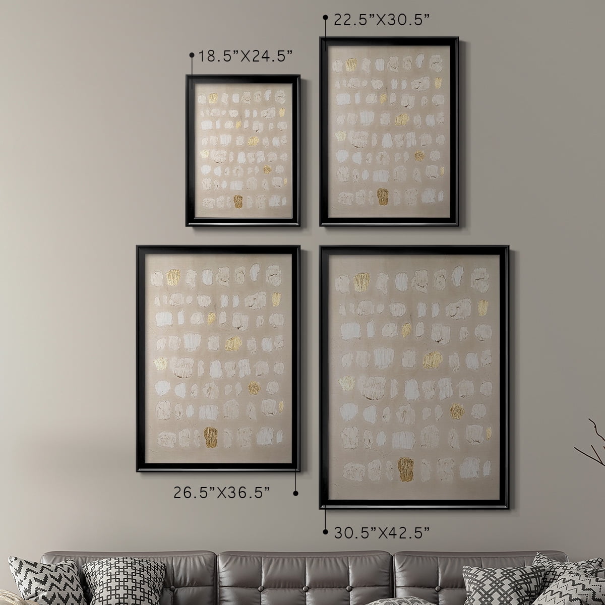 Embellished Cobblestone I Premium Framed Print, in Gold, Black, or Silver - Ready to Hang