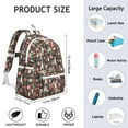 thumbnail image 6 of Boston Terrier Dog with Flower-1 Backpack for School,Cute School Bag,Schoolbag with Adjustable Shoulder Straps & Padded Back,13.4"x11"x4.7", 6 of 6