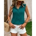 thumbnail image 2 of Cogild Sleeveless Button-Up Blouses for Womens V Neck Cardigans for Womens Summer Outfits, 2 of 7