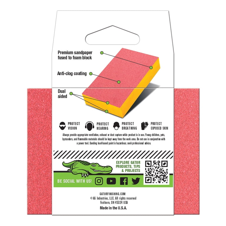 Gator Premium Sanding Block, 220 Grit, 2 Pack photo 3