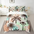 thumbnail image 2 of Erosebridal Literie Océan Mer Plage Format Simple, Ensemble de Lit Arbre de Coco, Ensembles de Literie Patchwork Colorés Format Simple, Ultra Doux Décoratif pour la Chambre Réversible, 7 Pcs, 2 of 7