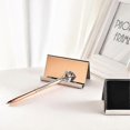 thumbnail image 5 of 2 Pack Stainless Steel Business Cards Holders Desktop Card Display for Business Name Card Rack Organizer for Office, Daily Use 9*4.9*4.9cm Rosy Gold, 5 of 5