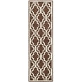 thumbnail image 3 of SAFAVIEH Cambridge Kyle Geometric Wool Runner Rug, Dark Brown/Ivory, 2'6" x 12', 3 of 11