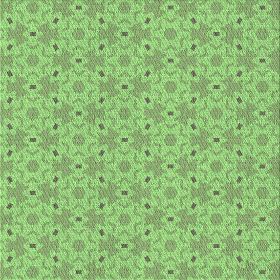 Ahgly Company Machine Washable Indoor Square Transitional Green Onion Green Area Rugs, 4' Square