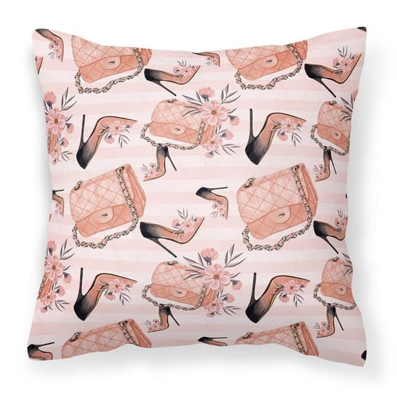 Fashion Diva Shoes & Purses Fabric Decorative Pillow - 18 x 18 in.