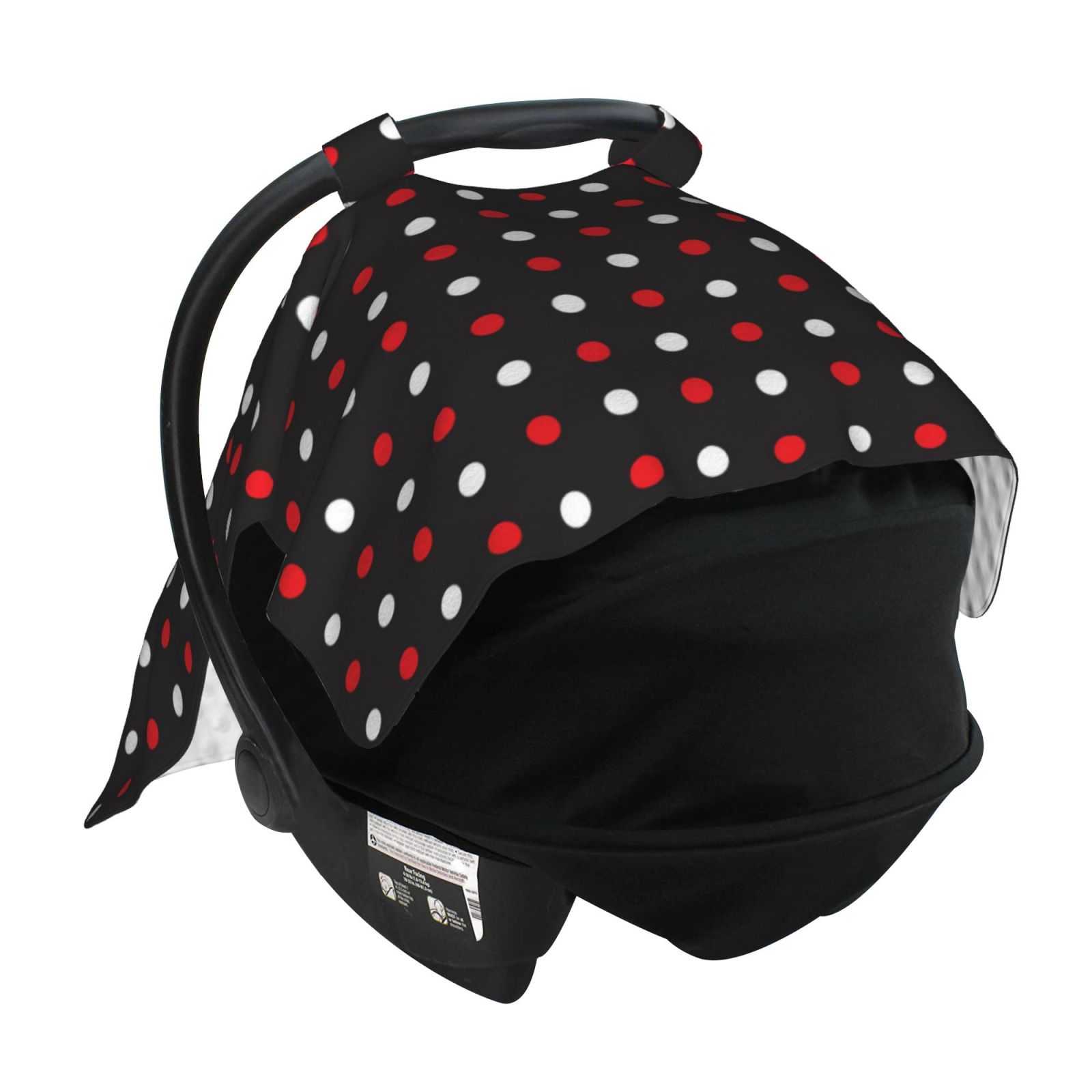 Car Seat Cover Baby - Red and white polka dots Breathable Infant Car Seat Cover for Baby Carseat, Lightweight Comfort Baby Essentials Must Haves Newborn Stuff for Girl Boy