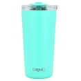 thumbnail image 2 of DRINCO 20 oz Stainless Steel Tumbler With Straw & Spill Poof Flip Lid, Vacuum Insulated Travel Mug, For Hot & Cold Drinks, Teal, 2 of 6