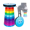 thumbnail image 1 of Banco Retráctil Taburete Plegable Portátil Telescópic Correa Sky Blue Rainbow MULTICOLOR, 1 of 5