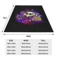 thumbnail image 3 of Salouo Mushrooms and Skull Print Bed Blankets,Flannel Blanket Comfortable Air Conditioning Blanket Lightweight Blanket for Sofa Bed Travel & Couch -80"x60", 3 of 8