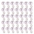thumbnail image 1 of 100pcs Pearl Button Sweater Shirt Button Wedding Dress Pendant Decorative Beads Pearl Buttons Embellishments (White 10mm, 1 of 7