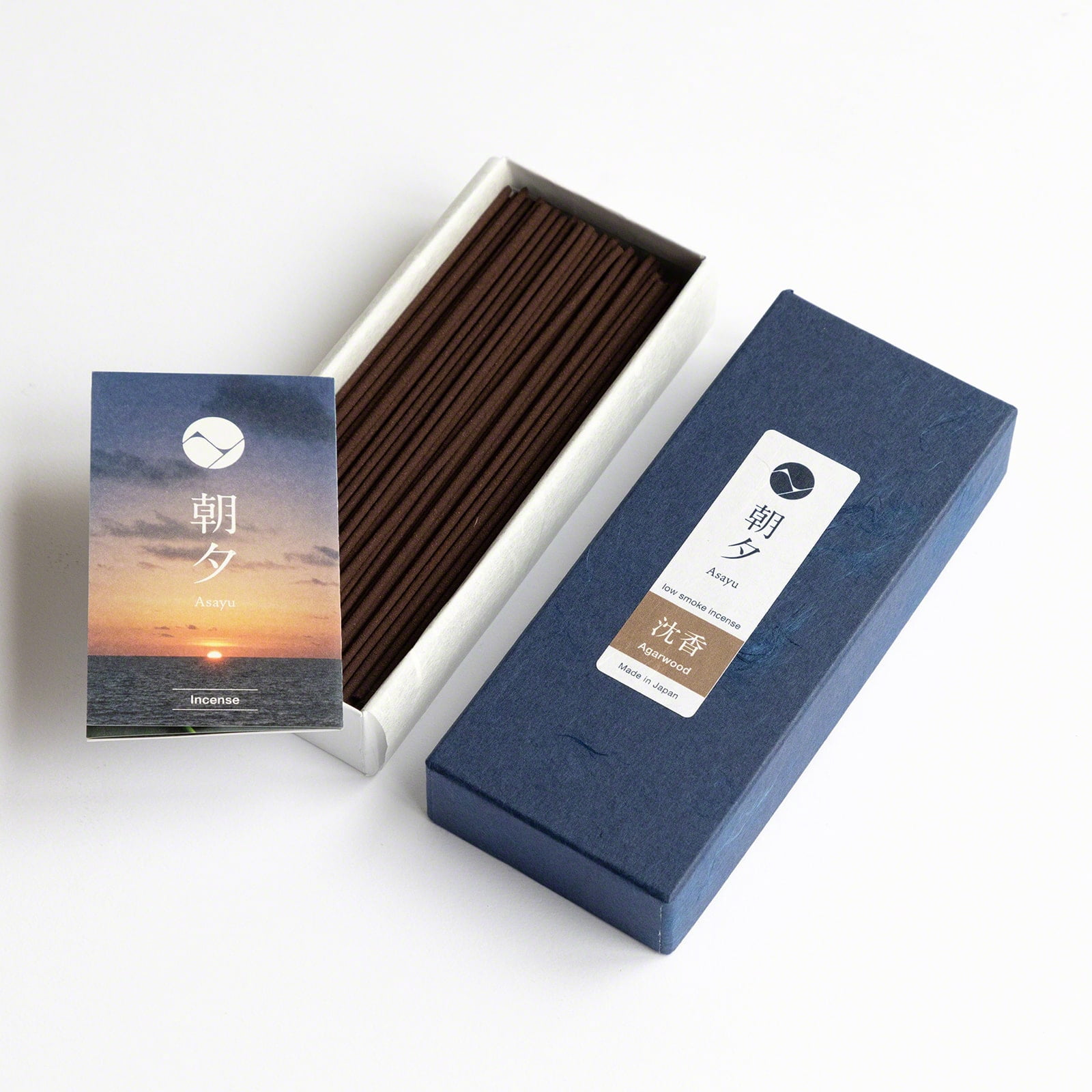 Asayu Japan Low Smoke Incense Sticks Agarwood Scent Made in Japan Quality 1.41oz