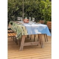 thumbnail image 4 of 52x70 Inch Outdoor Tablecloth with Umbrella Hole Zipper Rectangle Spring Grassland Rectangular Tablecloths Outside Waterproof Nature Blue Sky Mountain Scenery Patio Table Cloth Cover for Picnic Party, 4 of 8