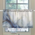 thumbnail image 4 of Ryvnso Marble Pattern Half Curtains Sets Tier 2 Panels Short Curtain Rod Pocket 27"W x 36"L, 4 of 7