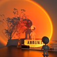 thumbnail image 5 of Lámpara de puesta de sol LED Spaceman - Luz de noche de proyección de puesta de sol de arco iris con rotación de 360 ​​°, luz de piso recargable moderna de red, 5 of 5