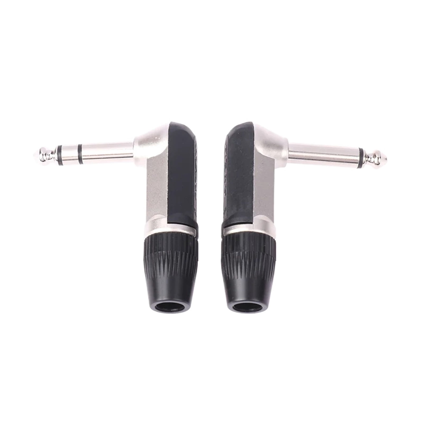 YY30 jack 6.35mm TS TRS 90 ° L-shaped Right Angle Plug Stereo / Mono 2 3 Pole 6.5 1/4 Microphone Guitar Audio NYS207 208