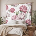 thumbnail image 3 of Pink Floral Tapestry for Bedroom Wall Hanging Tapestry, Spring Summer Modern Flower Leaf Ceiling Backdrop Tapestries Poster Blanket Wall Decor for Teens Room Living Room Dorm 55" x 73", 3 of 8