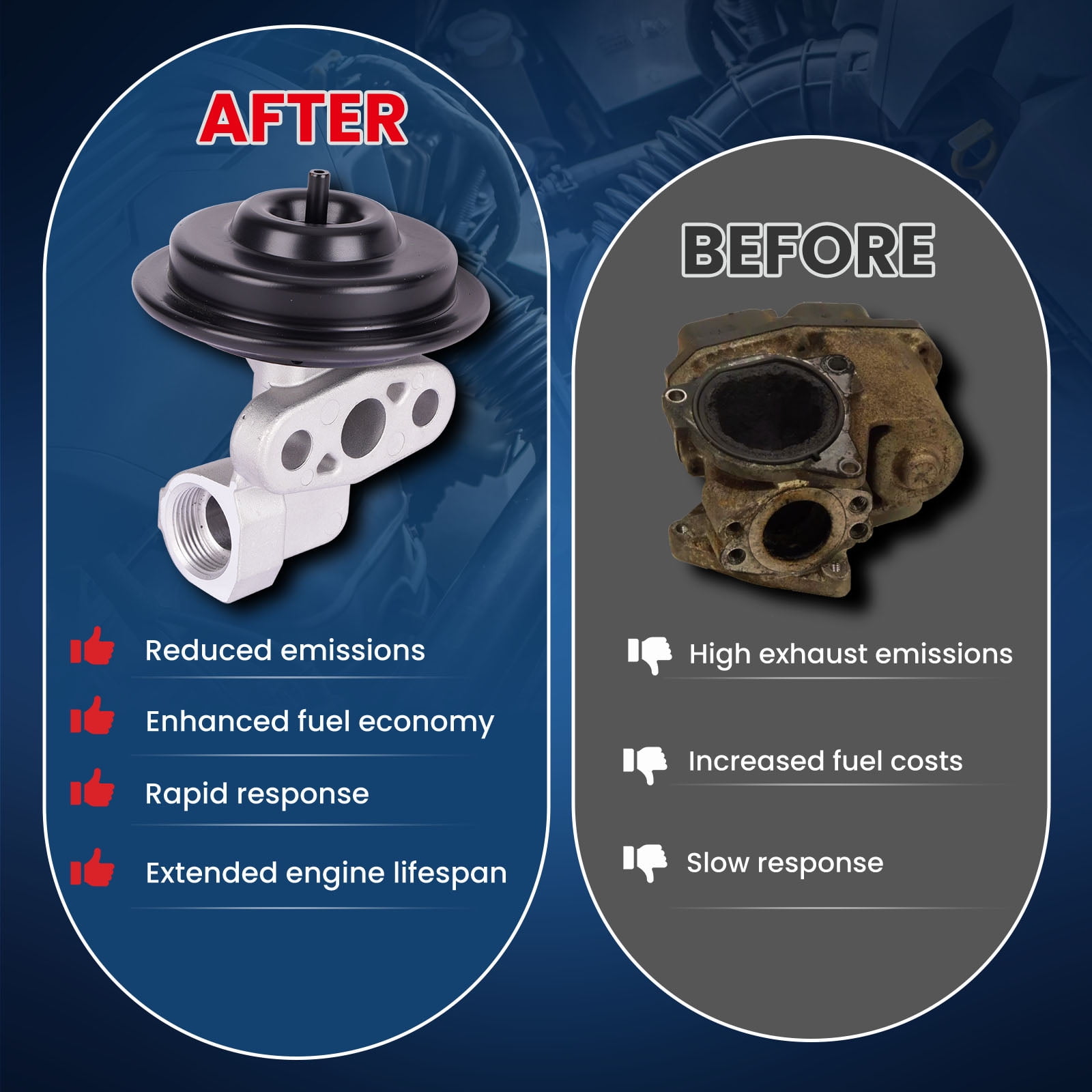 MOCA AUTOPARTS EGV575 Exhaust Gas Recirculation EGR Valve Fit for 1997-2004 Ford Expedition 4.6L & 1997-2003 Ford F-150 4.6L & 2002-2003 Mercury Mountaineer 4.0L 4.6L