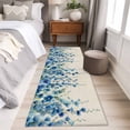thumbnail image 4 of Spring Blue Floral 2'x6' Runner Rugs for Hallway Kitchen Bedside Non Slip, Farmhouse Weeping Floral Leaves Burlap Entryway Rug Runners with Rubber Backing, Long Carpet Runner for Laundry Room, 4 of 8