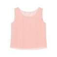 thumbnail image 6 of iiniim Women's Work Blouses Dressy Casual Tank Tops Sleeveless Chiffon Loose Round Neck Shirt Size S-3XL Pink M, 6 of 7