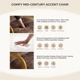 thumbnail image 4 of Ktaxon Accent Chair Chenille Upholstered Armchair, Reading Club Chair with Pillow and Solid Wood Frame for Living Room Bedroom Furniture Coffee, 4 of 10
