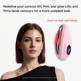 thumbnail image 2 of Professional LED Red Light Gua Sha Massager, 9-Level Adjustable Face and Neck Sculptor for Skin Firming, Jawline Contouring & Serum Absorption, Portable Metal Facial Skincare Tool - Pink, 2 of 7