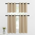 thumbnail image 7 of NICETOWN Blackout Curtains for Kitchen, Room Darkening Thermal Insulated Curtains Small Bathroom Window Curtain Tiers Privacy Grommet Curtain Treatment, 42"x36", Biscotti Beige, 2 Panels, 7 of 7