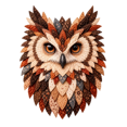 thumbnail image 2 of Handmade Patchwork Owl Wall Hanging DIY Kit Multi‑Layer Fabric Craft Supplies Vintage Textile Art Project for Living Space Wall Home Ornament Making (Brown), 2 of 7