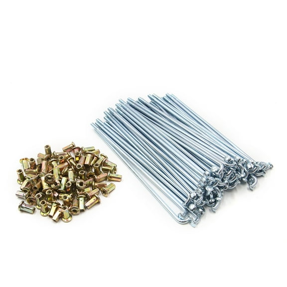 Unique Bargains 72pcs 4mm Thread Diameter Motorcycle Wheel Spokes w/ Nipples 165mm Length