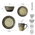 thumbnail image 3 of Gourmet Basics by Mikasa Alexandria 16-Piece Dinnerware Setin Brown/Tan, 3 of 7