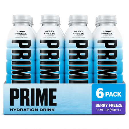 PRIME Hydration Berry Freeze Electrolyte Drink 16.9 fl oz Bottles 6 Pack Hydration Beverage PRIME Hydration Berry Freeze Electrolyte Drink 16.9 fl oz Bottles 6 Pack Hydration Beverage