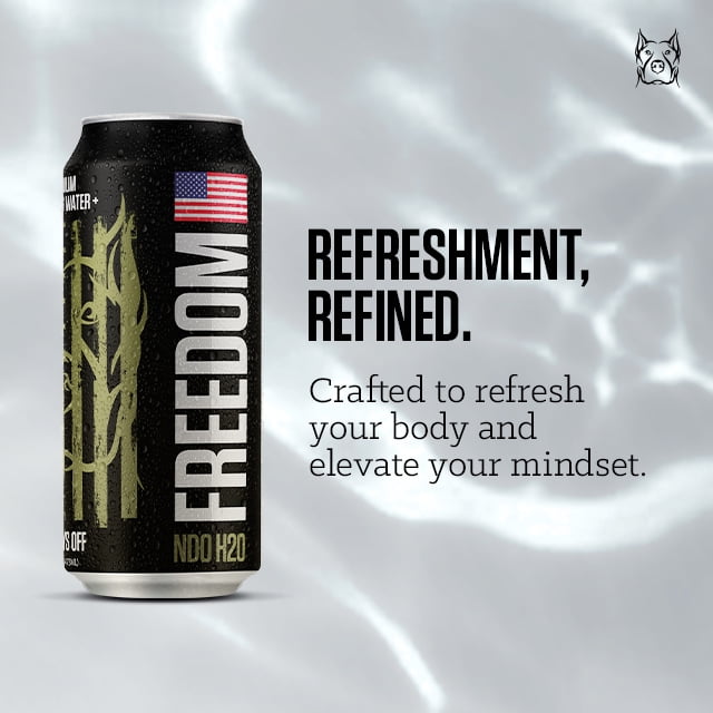 NO DAYS OFF Premium Sparkling Water+ Limited FREEDOM Edition - 16oz Can (12 Packs) - Ultra Purified, MORE Carbonation, Premium Sparkling Water