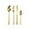 Gold, variant on Btomtd 4 Piece Wood Grain Tableware Set with Stone Handle Knife Fork Spoon for Western Style Cutlery Set for Household, Gold