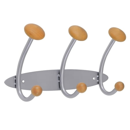 Alba Triple Metal/ Wooden Wall Coat Hook