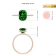 thumbnail image 5 of ANGARA Lab Grown 1.75 Ct Thin Shank Cushion Emerald Ring with Lab Diamond Accents for Women in 14K Rose Gold (Size-9x7mm) | May Birthstone, Anniversary Jewelry Gift for Women | Lab-Grown Emerald Ring, 5 of 9