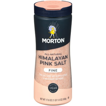 Morton Himalayan Pink Salt, Fine - for Baking, Blending and More, 17.6 Ounce
