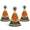 thumbnail image 7 of Big Dot of Happiness Nothin' but Net - Basketball - Cone Happy Birthday Party Hats for Kids and Adults - Set of 8 (Standard Size), 7 of 7